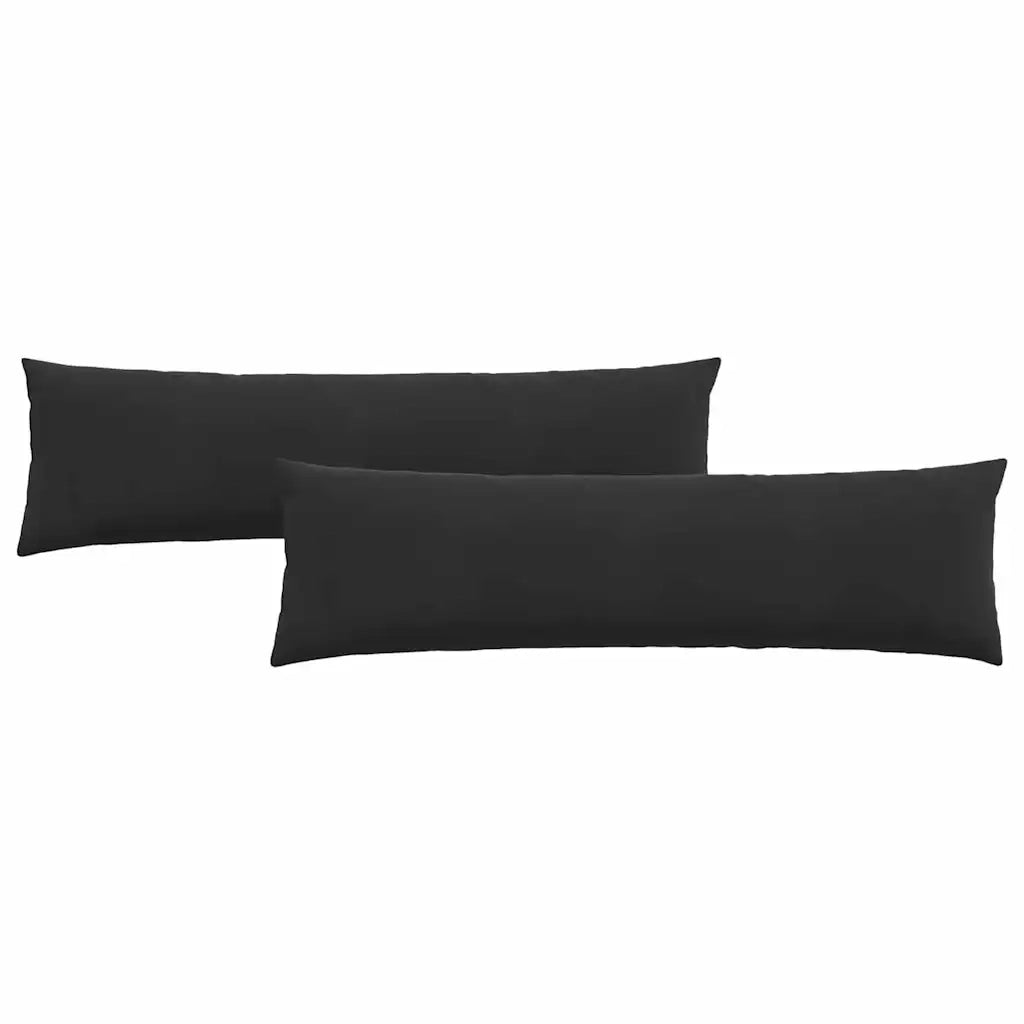 Cuscini da Divano 2 pcs Nero 145 x 40 cm Tessuto in Cords 42013848