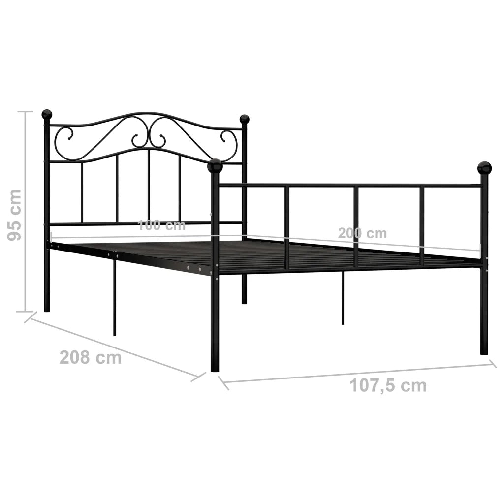Giroletto Nero in Metallo 100x200 cm 284524