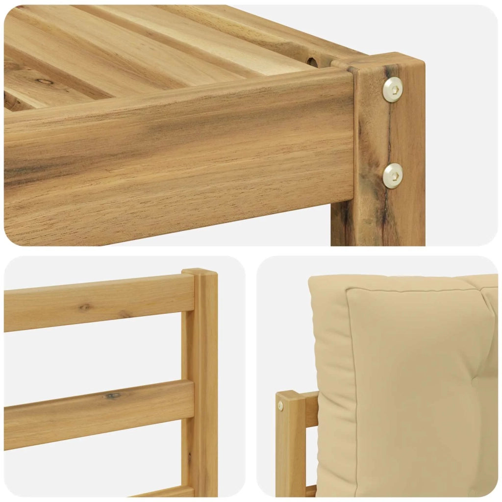 Set di divani da esterno 7 pz Bianco e Beige 3386747