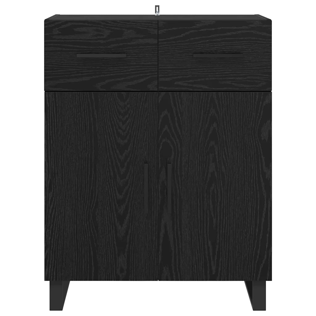 Credenza-Buffet-Armadio da cucina Rovere Nero 69,5 x 34 x 90 cm Legno multistrato 325692