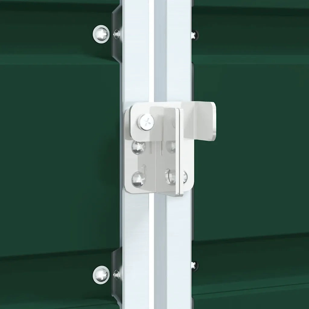 vidaXL Copribidone con Ruote per 2 Bidoni Verde 144x81x113 cm Acciaio