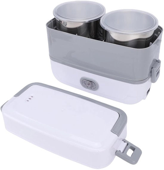Portatile 2L con riscaldatore elettrico e 4 contenitori in acciaio inossidabile - riscaldatore alimentare portatile 250W