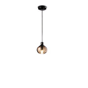 Lampadario Vintage Decò Afoxe&apos Alluminio Ceramica Vetro Bronzo 1 Luce E14