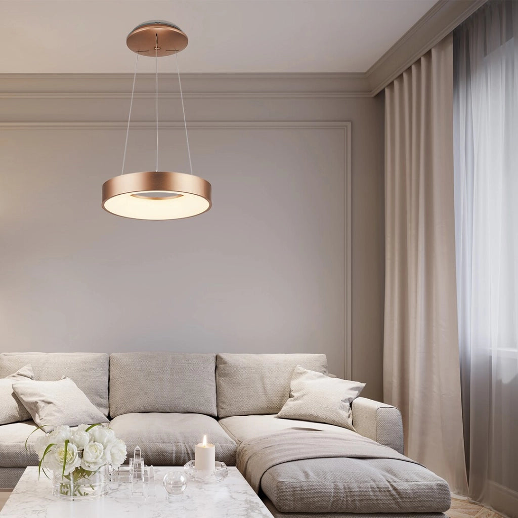 Lampada a sospensione LED anello 50W oro Rabalux Carmella
