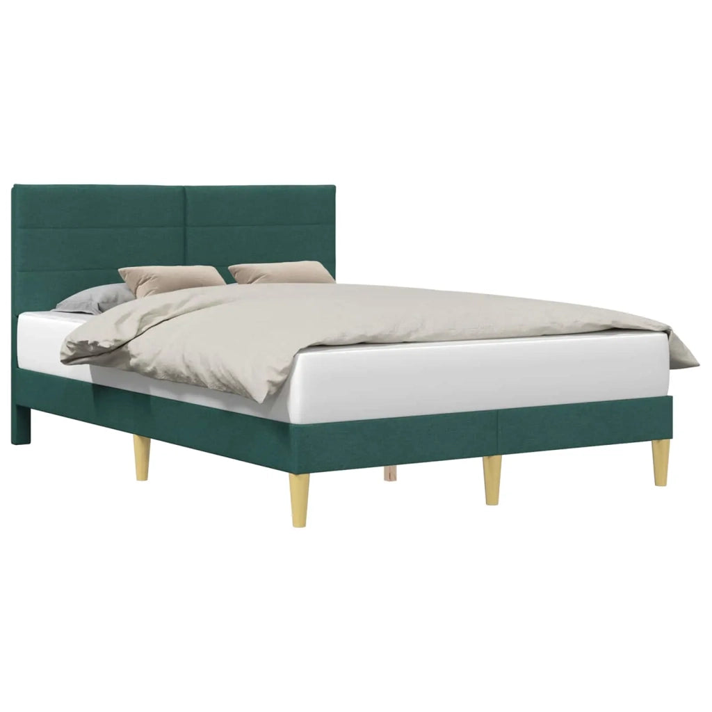 Struttura del letto Verde Scuro 140 x 200 cm Tessuto 42027591