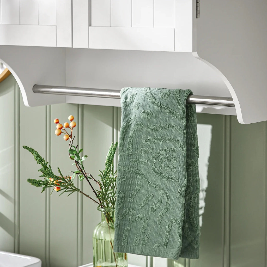 Pensile Con Ante Mobile Da Parete Da Bagno Mobile Porta Medicinali Elegante Armadietto Sospeso Per Il Bagno Bianco 60x30x60cm BZR84-W