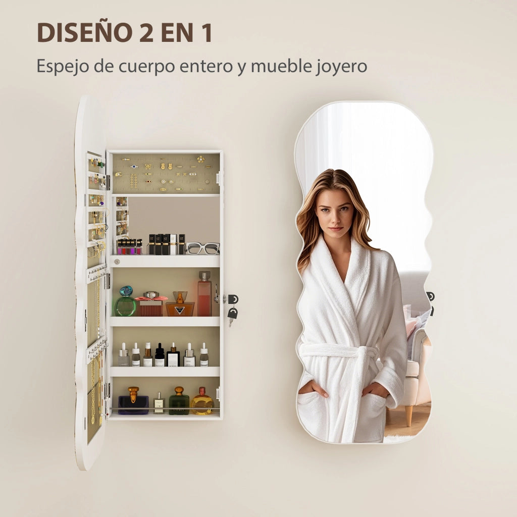 Specchio con Luce LED e Cassetto ¨C Minimal ¨C Bianco