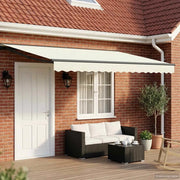 Cornice per Tenda Manuale con LED Crema e Antracite 4 × 3,5 m 3420858