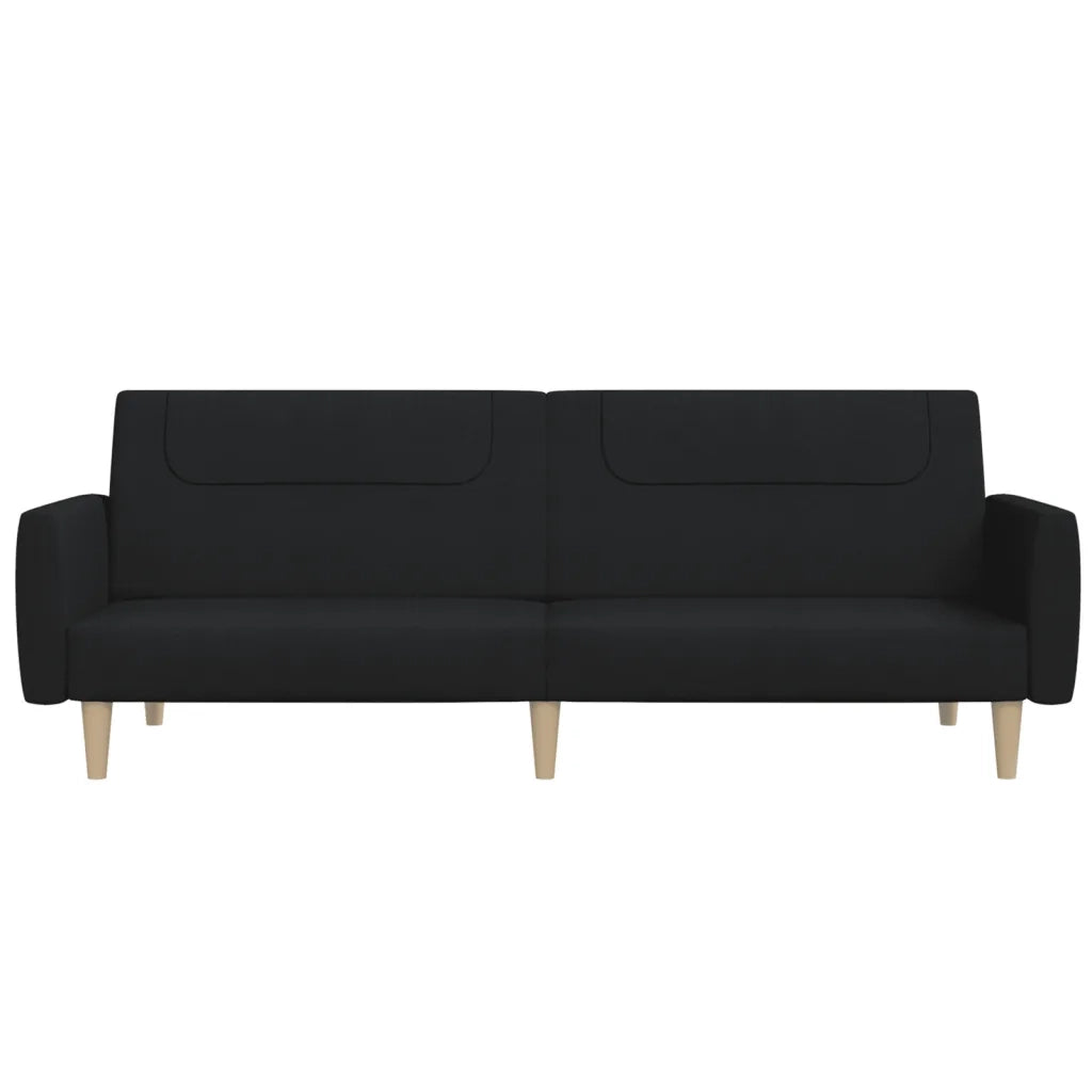 Divano letto | Sof¨¤ letto | Letto singolo a 2 Posti Nero in Tessuto
