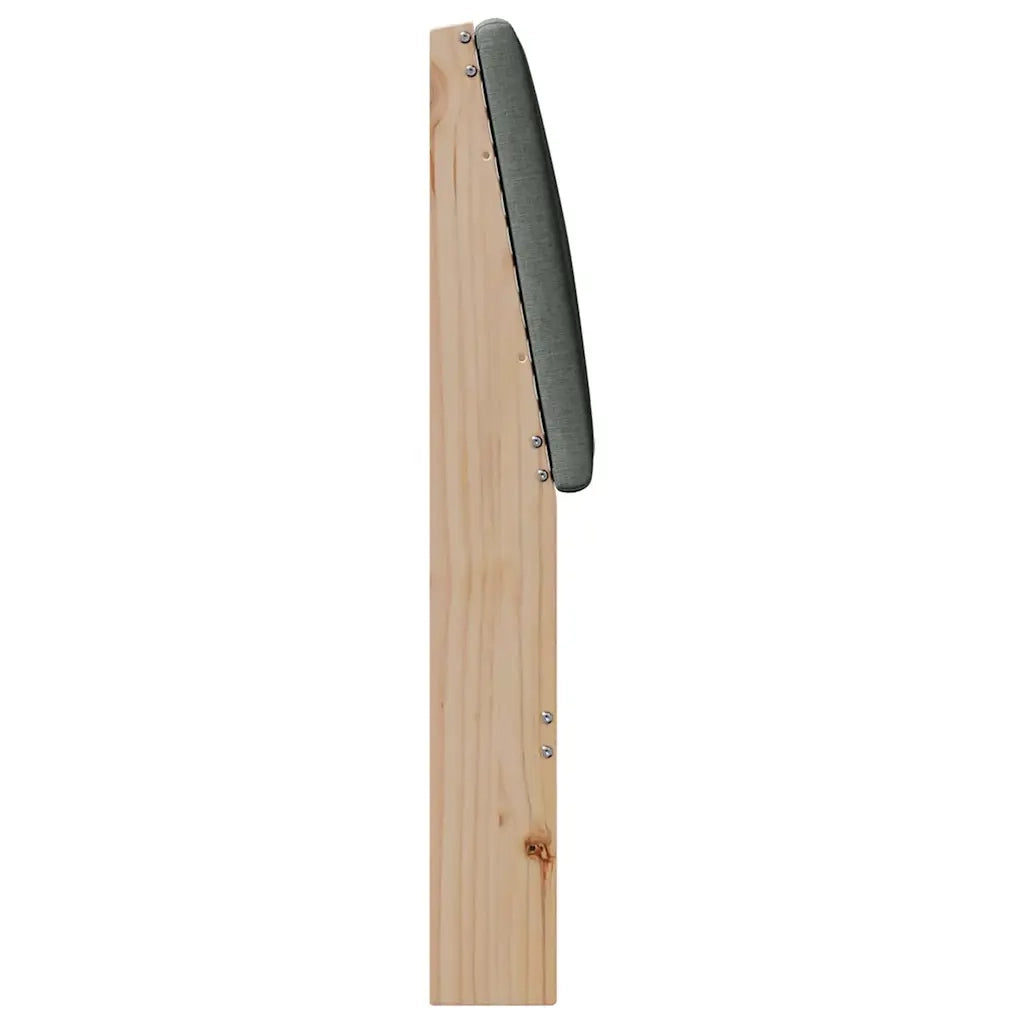 Testiera imbottita Grigio scuro 150 cm Pino massello 879390