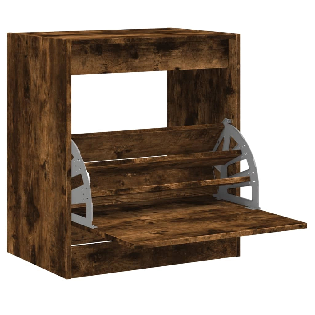 Scarpiera mobiletto portascarpe mobile per ingresso/corridoio/soggiorno 60 x 42 x 69 cm legno ingegnerizzato marrone 02_0021576