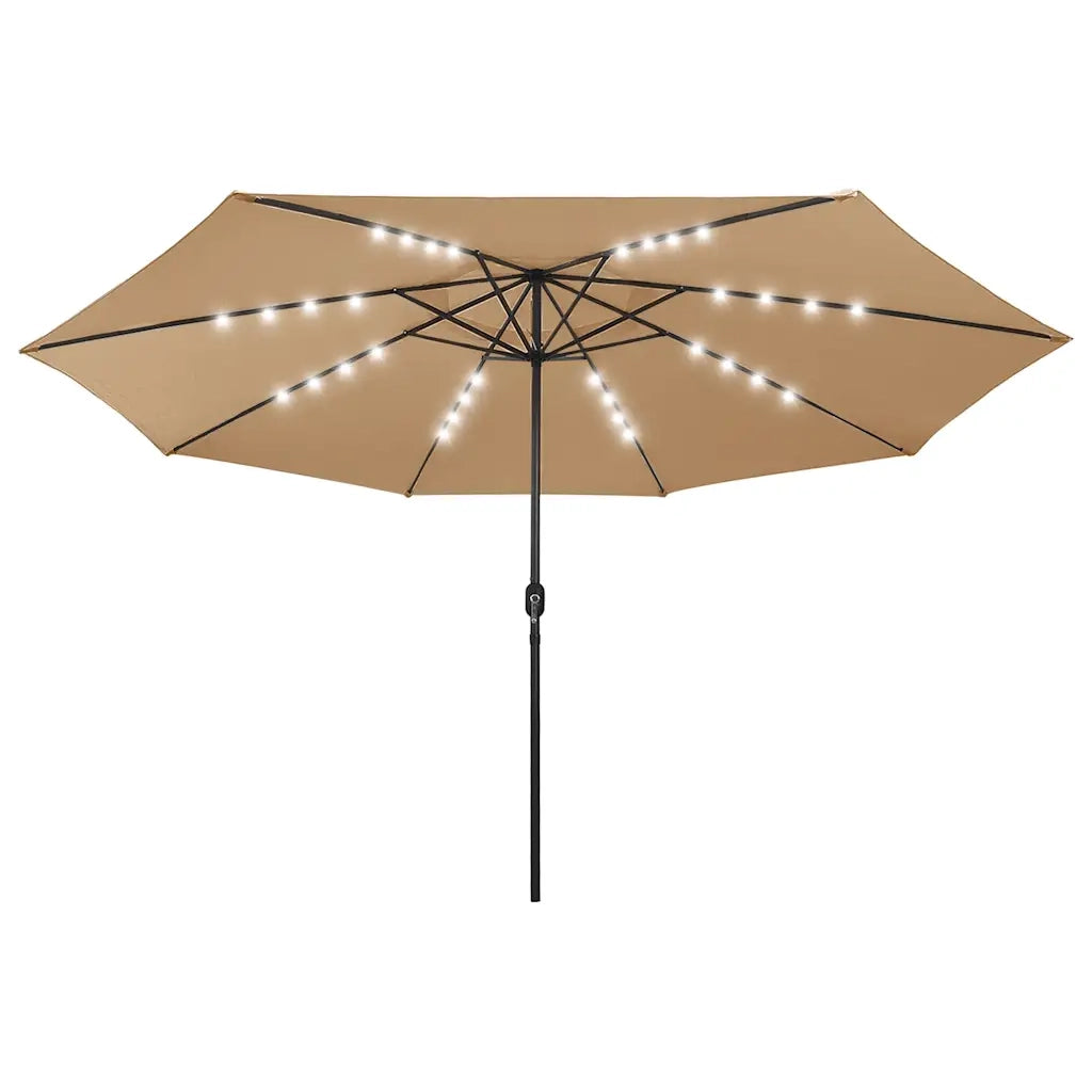 Ombrello | Parasolne da Giardino con Luci LED 400 cm Tortora
