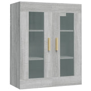 Pratico mobile contenitore a parete per soggiorno 69 x 34 x 90 cm legno composito grigio 02_0048317
