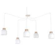 Lampada sospesa KRU bianca spider 5xE27 Emibig