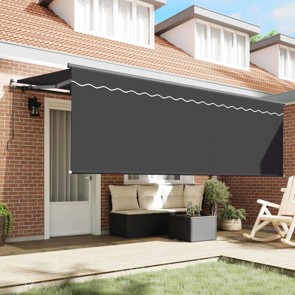 Tenda Retrattile Antracite 400 x 200 cm Poliestere e Alluminio 3329802