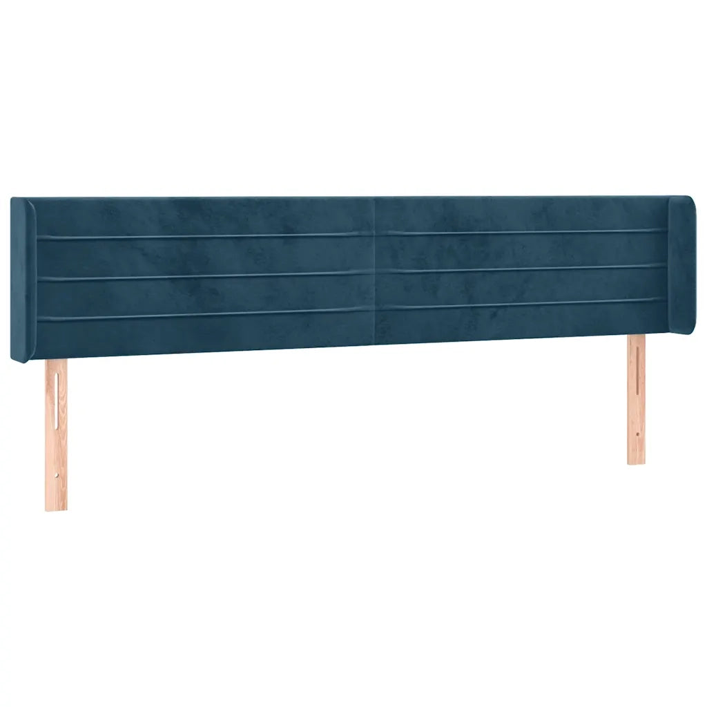 Testiera a LED Blu Scuro 183x16x78/88 cm in Velluto 3123440