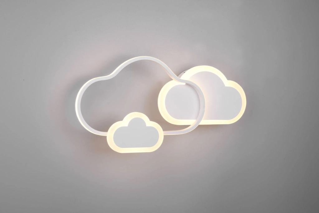 CLOUDY APPLIQUE LED 29W 3600lm, 3000K NUVOLA BIANCA RGB E TELECOMANDO MULTIFUNZIONE L.52CM DIMMERABILE