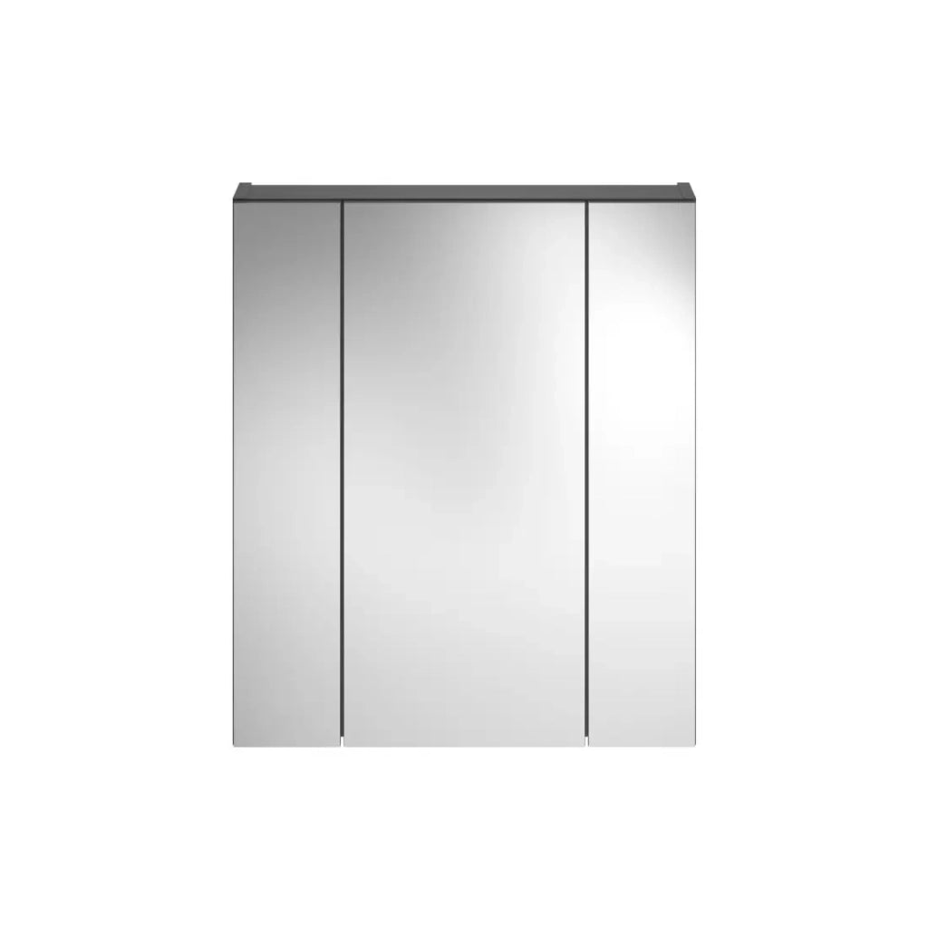 Mobile da bagno con specchio e LED - Nero lucido - KLEANKIN