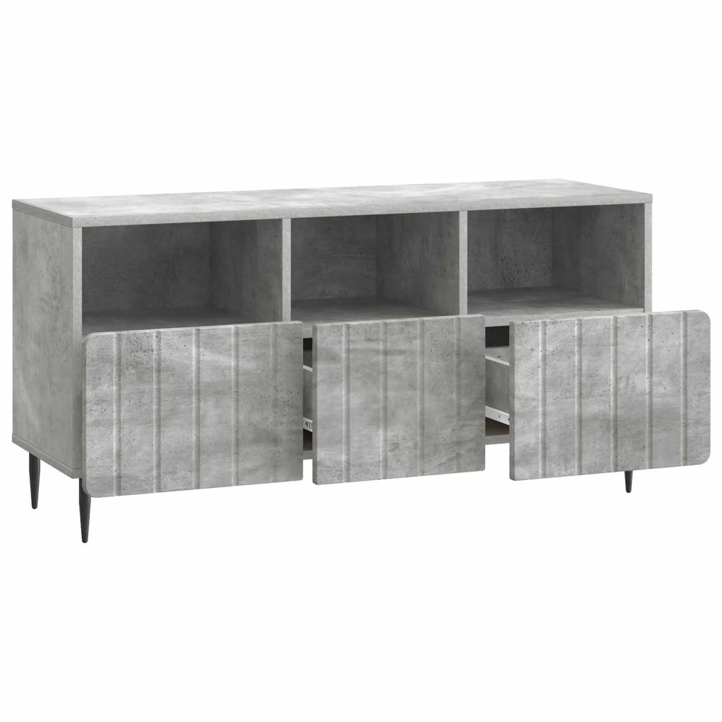 Mobile TV con cassetto-Credenza per TV Grigio Cemento 102 x 34,5 x 50 cm 159206