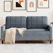 Divano a 2 Posti-Sofa 2 Posti grigio scuro140 cm in Velluto 213572