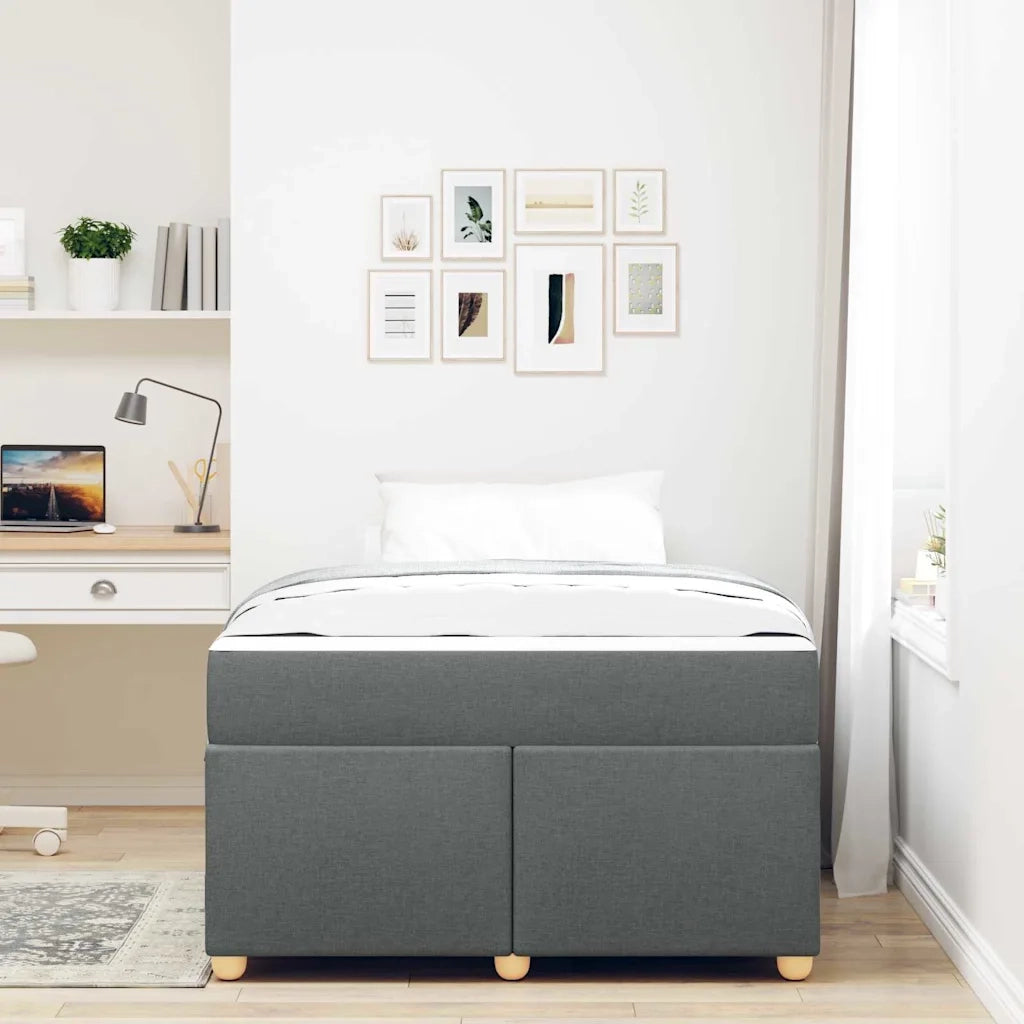 Struttura del letto-Giroletto Grigio scuro 120 x 190 cm Tessuto 222450