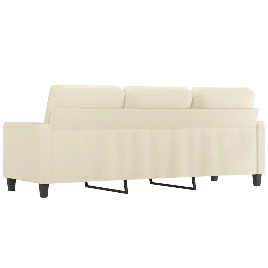 Divano a 3 Posti-Sofa 3 Posti Crema 180 cm in Similpelle 287574