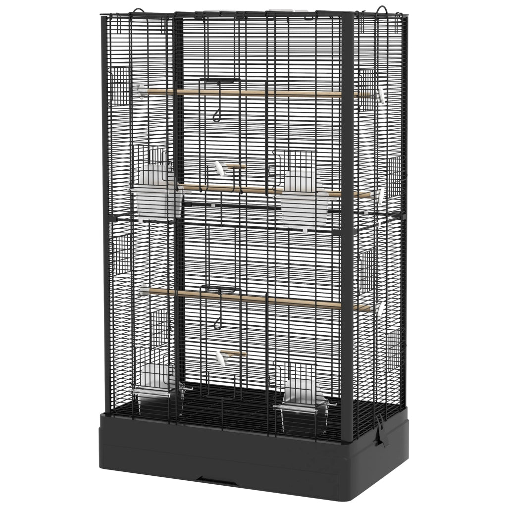 Gabbia per Uccelli ¨C Minimal ¨C Nero 61x36,5x98 cm