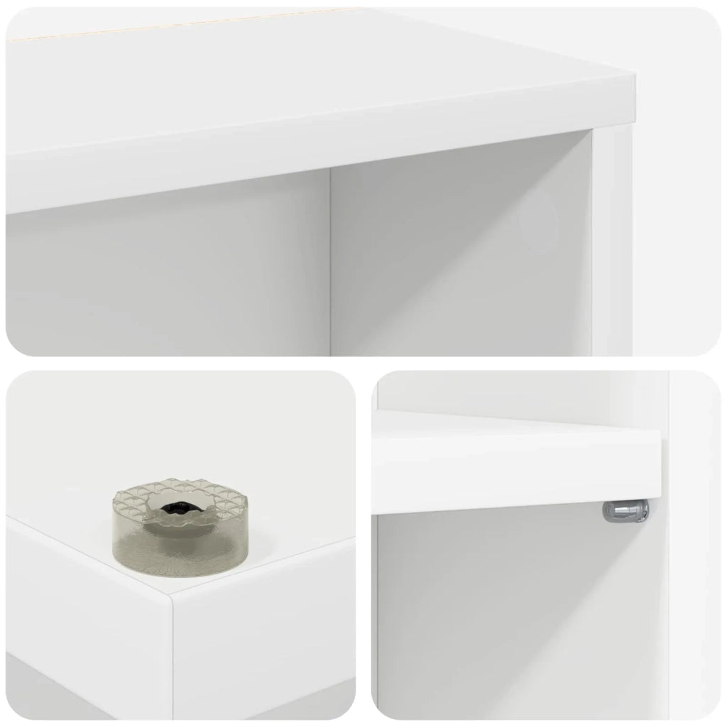 Mobile per CD 2 pz Bianco 33 x 23,5 x 175 cm 8012643