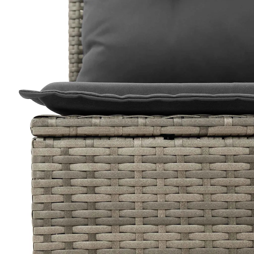 Set Divano da Giardino con cuscino 6 pcs Grigio Poly Rattan 3348095