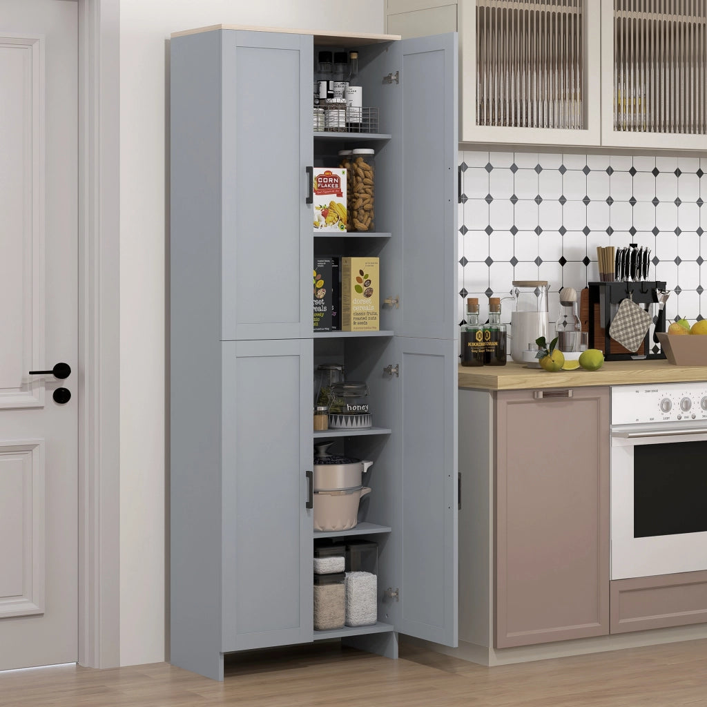 Armadio Cucina Alto ¨C zephmum ¨C Grigio 170 cm