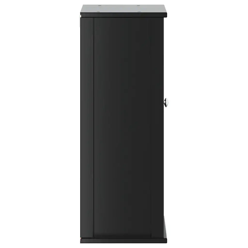 Mobile da Bagno a Muro BERG Nero 40x27x71,5 cm Massello Pino 358549