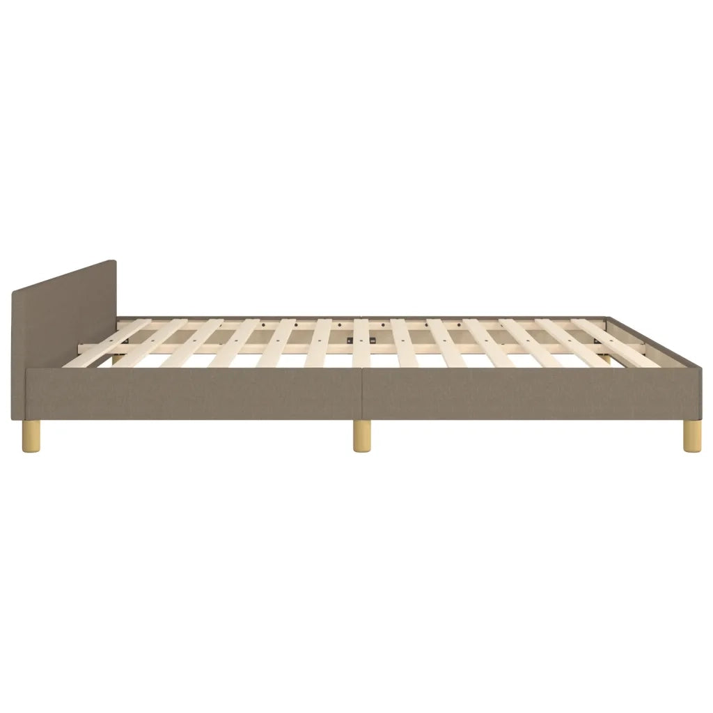 Letto matrimoniale | Letto per adulti | Giroletto senza Materasso Tortora 160x200 cm in Tessuto