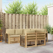 Set di divani da esterno 7 pcs Bianco e Beige 3392008
