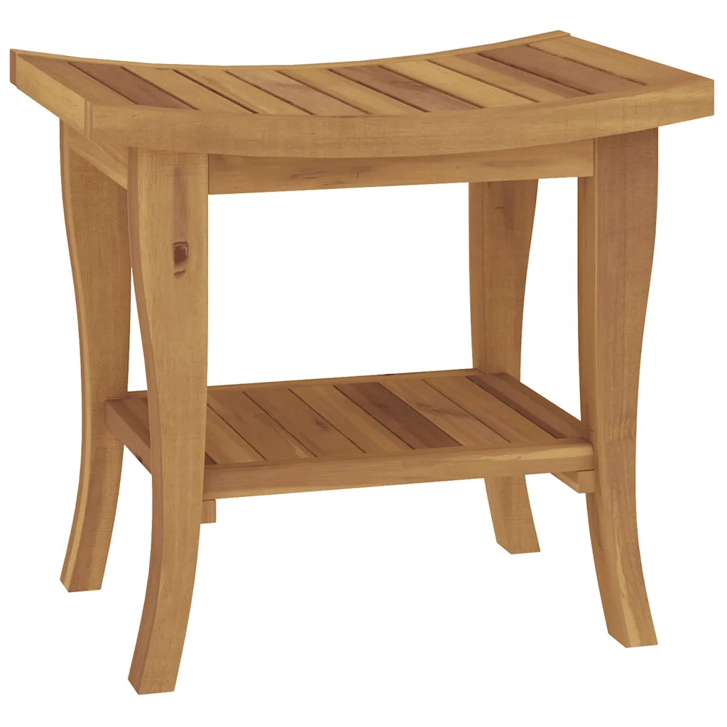 Panca da Doccia 50x35x45 cm in Legno Massello di Teak cod mxl 58931