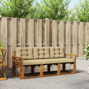 Set di divani da esterno con cuscino 3 pcs Naturale e Beige 3368356