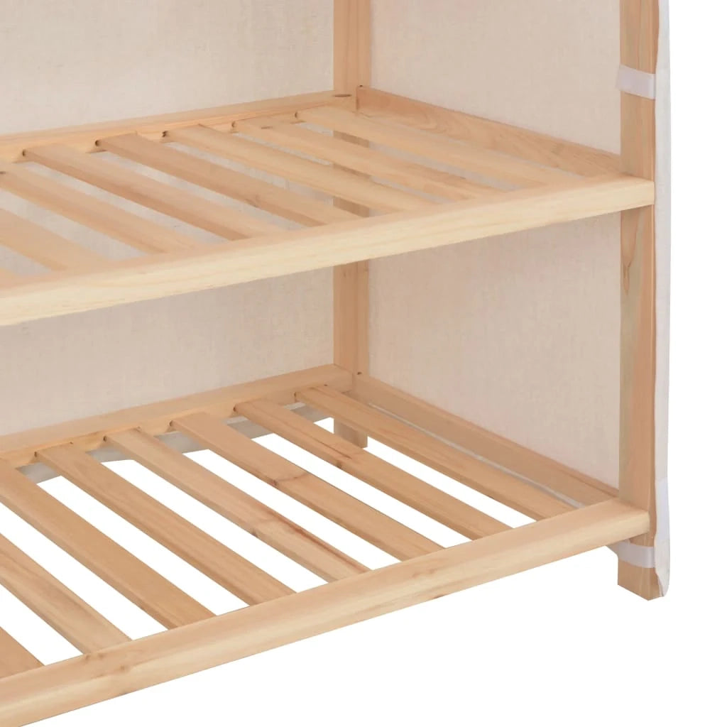 Scarpiera mobile contenitore per scarpe mobile ingresso/corridoio/soggiorno con coperchio 79 x 40 x 80 cm tessuto bianco 02_0021405