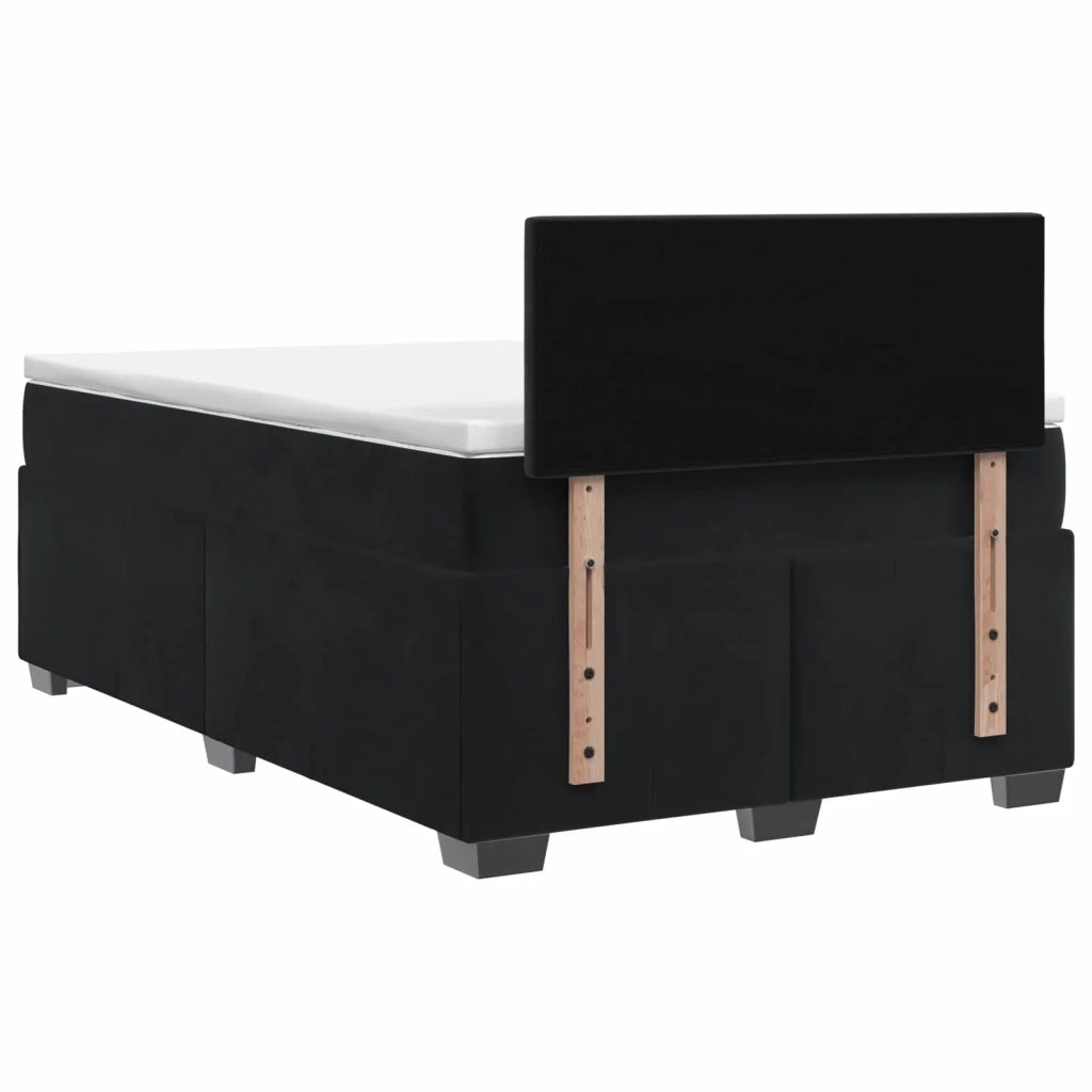 Letto con Box Spring, Materasso e LED Nero 120 x 190 cm Velluto 3452134