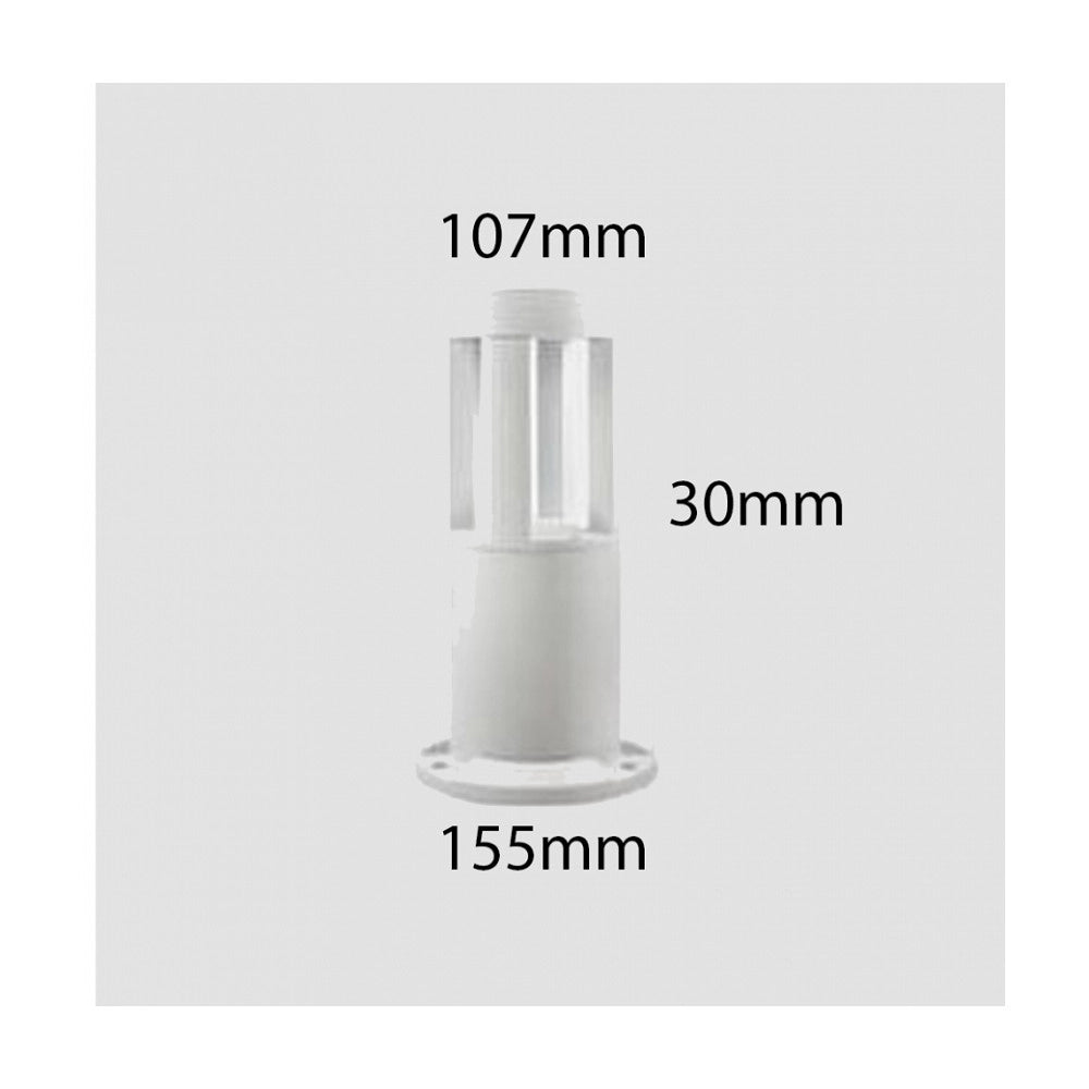 Trade Shop - Lampada Da Terra Segnapasso Da Giardino Ip65 In Alluminio Vetro 12 W Es59 Bianco - -bianco Naturale      -