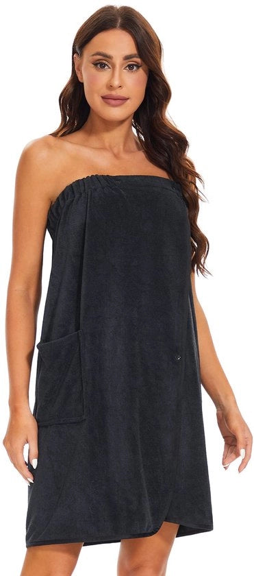 Sauna kilt per donne con cerniera e elastico nero taglia S/M
