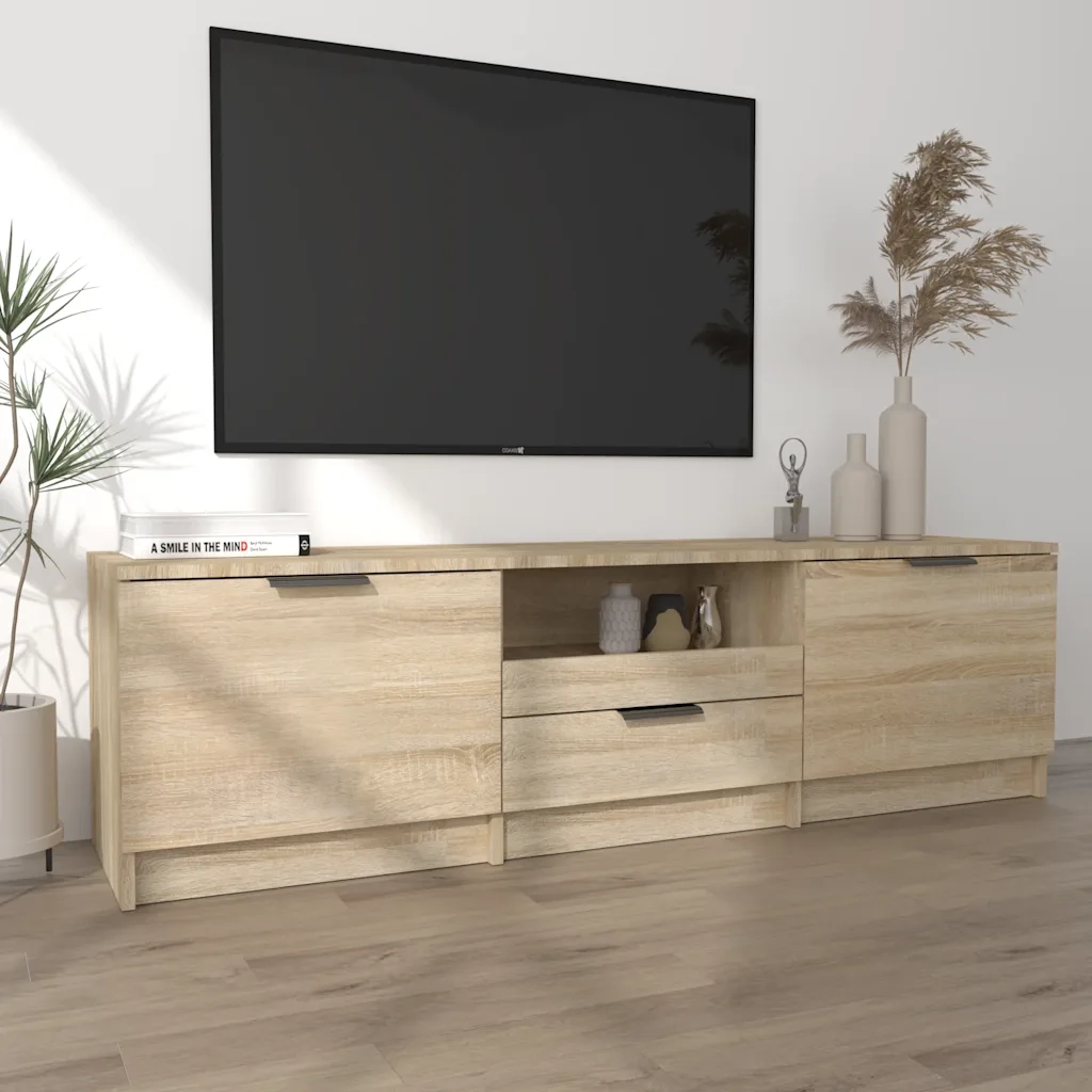 Mobile TV Rovere Sonoma 140x35x40 cm Legno ingegnerizzato 811451