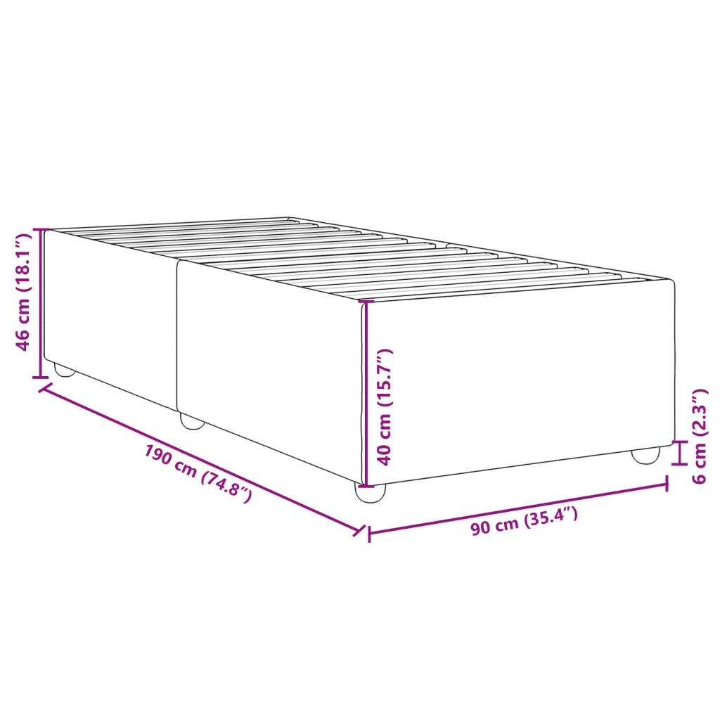 Giroletto senza Materasso Blu 90x190 cm in Tessuto 3284700