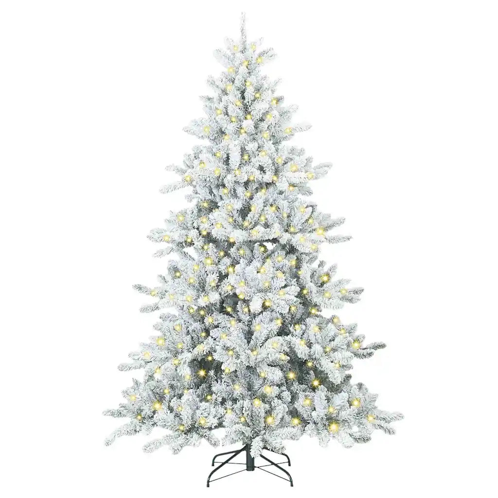 Albero di Natale Artificiale con Rami Pieghevoli Bianco 180 cm