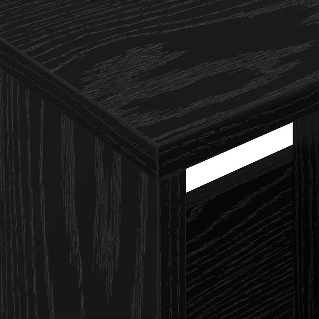Scaffale per riviste Rovere Nero 68,5 x 30 x 45 cm 890985
