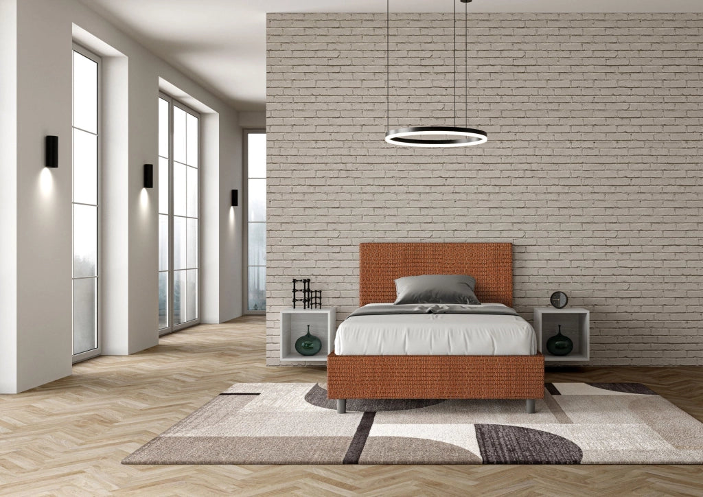 Letto 1 Piazza e Mezzo 120x190 cm Senza Rete Adele Labirinto 04 Arancione