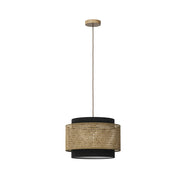 Vicco Lampada a soffitto Rattan/nero 45 x 31 cm
