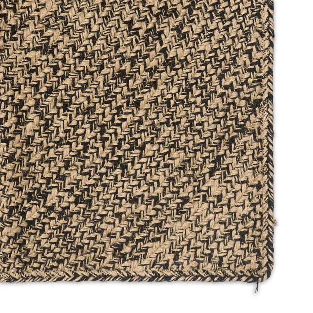 Tappeto Naturale e Nero 60 x 300 cm Juta 42010616