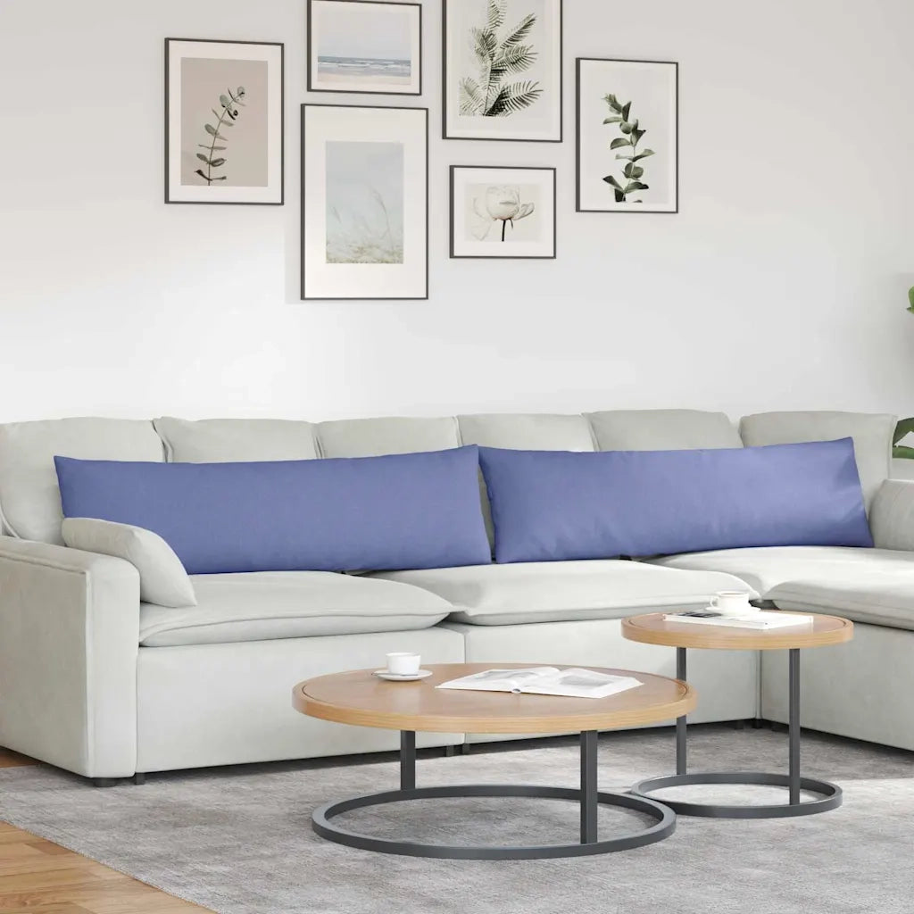 Cuscini da Divano 2 pcs Blu jeans 145 x 40 cm Tessuto 42013839