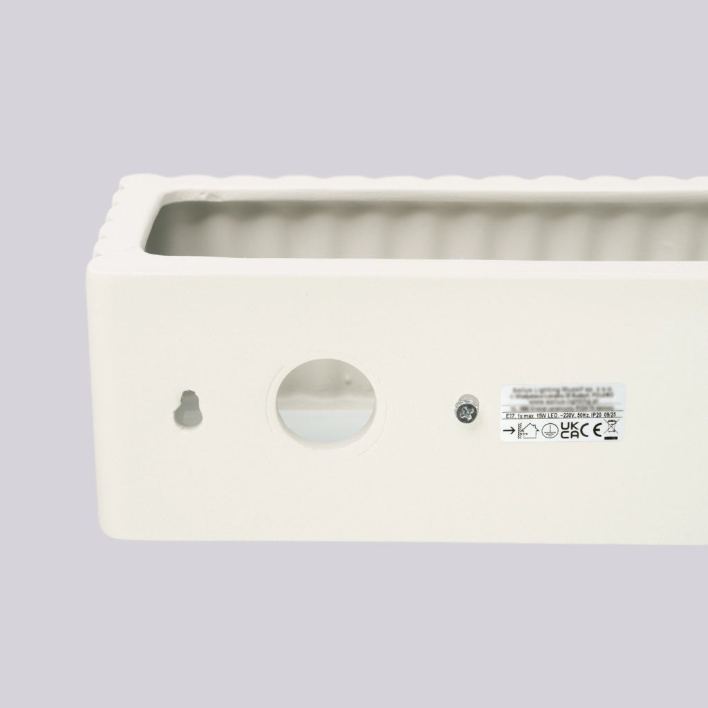Lampada da parete in ceramica RIGATA beige