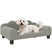 Divano per Cani ¨C Minimal ¨C Legno e Tessuto 66x42x28.5 cm Grigio