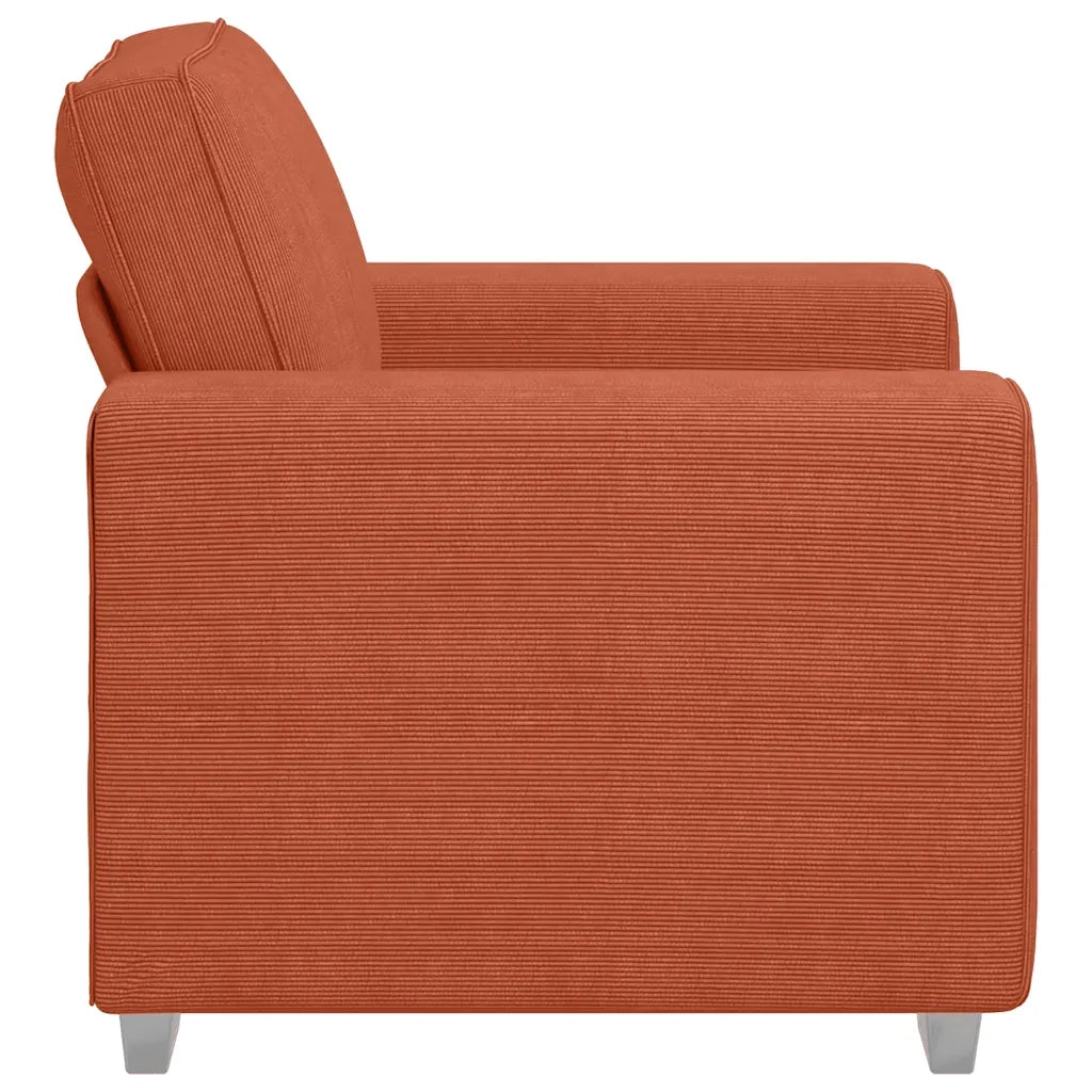 Divano Sedia-Poltrona-Sofa Relax Rosso Arancione 60 cm Tessuto di Velluto a Coste